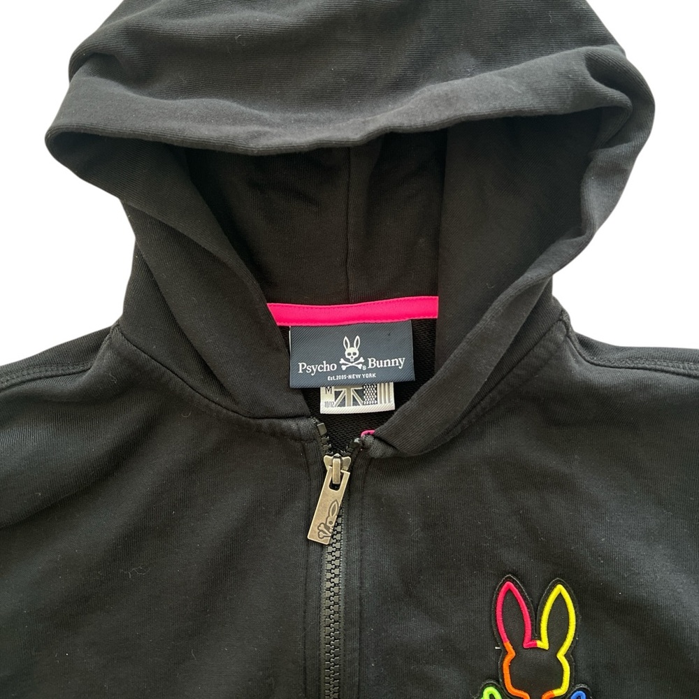 Kids Psycho Bunny Zip Up hoodie Sz M 10/12 - Picture 2 of 4